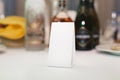 Guest table number. Wedding table in the restaurant. Royalty Free Stock Photo
