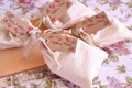 Guest wedding gifts cotton bags custom labeles rustic