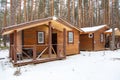 Guest wooden house in country recreation center