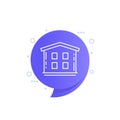 guesthouse line icon for web
