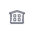 guesthouse line icon on white