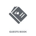 Guests book icon from Wedding and love collection.