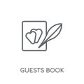 Guests book linear icon. Modern outline Guests book logo concept