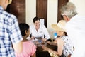 Guests checking in into the hotel Royalty Free Stock Photo