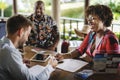 Guests checking in to a hotel Royalty Free Stock Photo