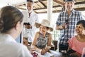 Guests checking in to a hotel Royalty Free Stock Photo