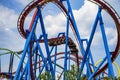 Guests having fun at Superman roller coaster in Six Flags Great Adventure. Jackson, New Jersey, USA