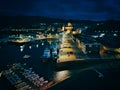 Guetaria view of the port at night Royalty Free Stock Photo