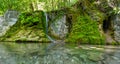 Guetersteiner Waterfall of Bad Urach, Swabian Alb, Baden-Wuerttemberg, Germany, Europe