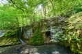 Guetersteiner Waterfall of Bad Urach, Swabian Alb, Baden-Wuerttemberg, Germany, Europe