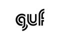 GUF Creative Unique Modern Letter Logo Design. Elegant Monogram Logo Design with Decorative Elements and Typography Royalty Free Stock Photo