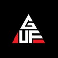 GUF triangle letter logo design with triangle shape. GUF triangle logo design monogram. GUF triangle vector logo template with red Royalty Free Stock Photo