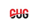 GUG Letter Initial Logo Design Vector Illustration Royalty Free Stock Photo