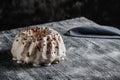 Gugelhupf cake covered with a vanilla frosting Royalty Free Stock Photo