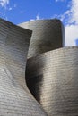 Guggenheim museum Bilbao detail against the sky Royalty Free Stock Photo