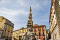 Guglia Dell Immacolata baroque obelisk at the Piazza Del Gesu in historic center of Naples, Italy Royalty Free Stock Photo