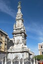 Guglia dell`Immacolata obelisk in Naples, Italy Royalty Free Stock Photo