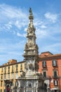 Guglia Dell Immacolata obelisk at the Piazza Del Gesu, Naples Royalty Free Stock Photo