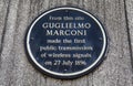 Guglielmo Marconi Plaque in London