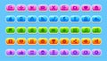 GUI casual Assets for a game mobile phone, a set of icons.