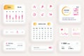 GUI elements for fitness workout mobile app