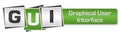 GUI - Graphical User Interface Green Grey Squares Bar Royalty Free Stock Photo