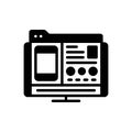 Black solid icon for Gui, graphical and browser Royalty Free Stock Photo