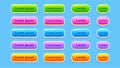 GUI Kit casual Assets for a game mobile phone, a set of buttons for the game interface - vector UI objects.