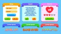 GUI Kit casual Assets for a game mobile phone