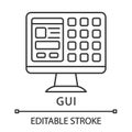 GUI linear icon Royalty Free Stock Photo