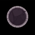 Gui stone border for app icon, round gray old avatar template for game.