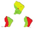 Guiana provinces maps Royalty Free Stock Photo