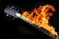 Guiar on Fire Royalty Free Stock Photo