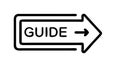 Guide Arrow Button Icon for Navigation Direction Tutorial, vector design Generative AI Royalty Free Stock Photo