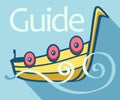Guide boat Royalty Free Stock Photo