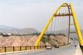 The yellow river big bridge(Huanghe Qing Daqiao). a famous landmark in the ancient city of Guide, Qinghai, China.