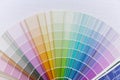 Guide color chart wheel on white background