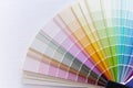 Guide color chart wheel on white background