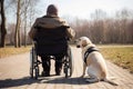 Guide dog help person. Generate Ai