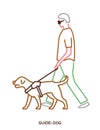 Guide dog icon Royalty Free Stock Photo