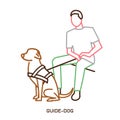 Guide dog icon Royalty Free Stock Photo