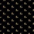 Guide dog seamless pattern isolated on black background Royalty Free Stock Photo