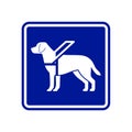 Guide dog sign Royalty Free Stock Photo