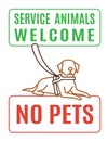 Guide dogs welcome sign.