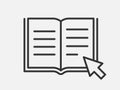 Guide icon vector, user manual. Service information document, instruction