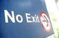 Guide post no exit Royalty Free Stock Photo