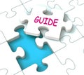 Guide Puzzle Shows Consulting Guidance Guideline And Guiding Royalty Free Stock Photo