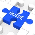 Guide Puzzle Shows Guidance Guideline And Guiding Royalty Free Stock Photo