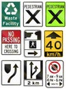 Guide road signs in Ontario - Canada Royalty Free Stock Photo