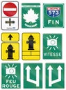 Guide road signs in Quebec - Canada